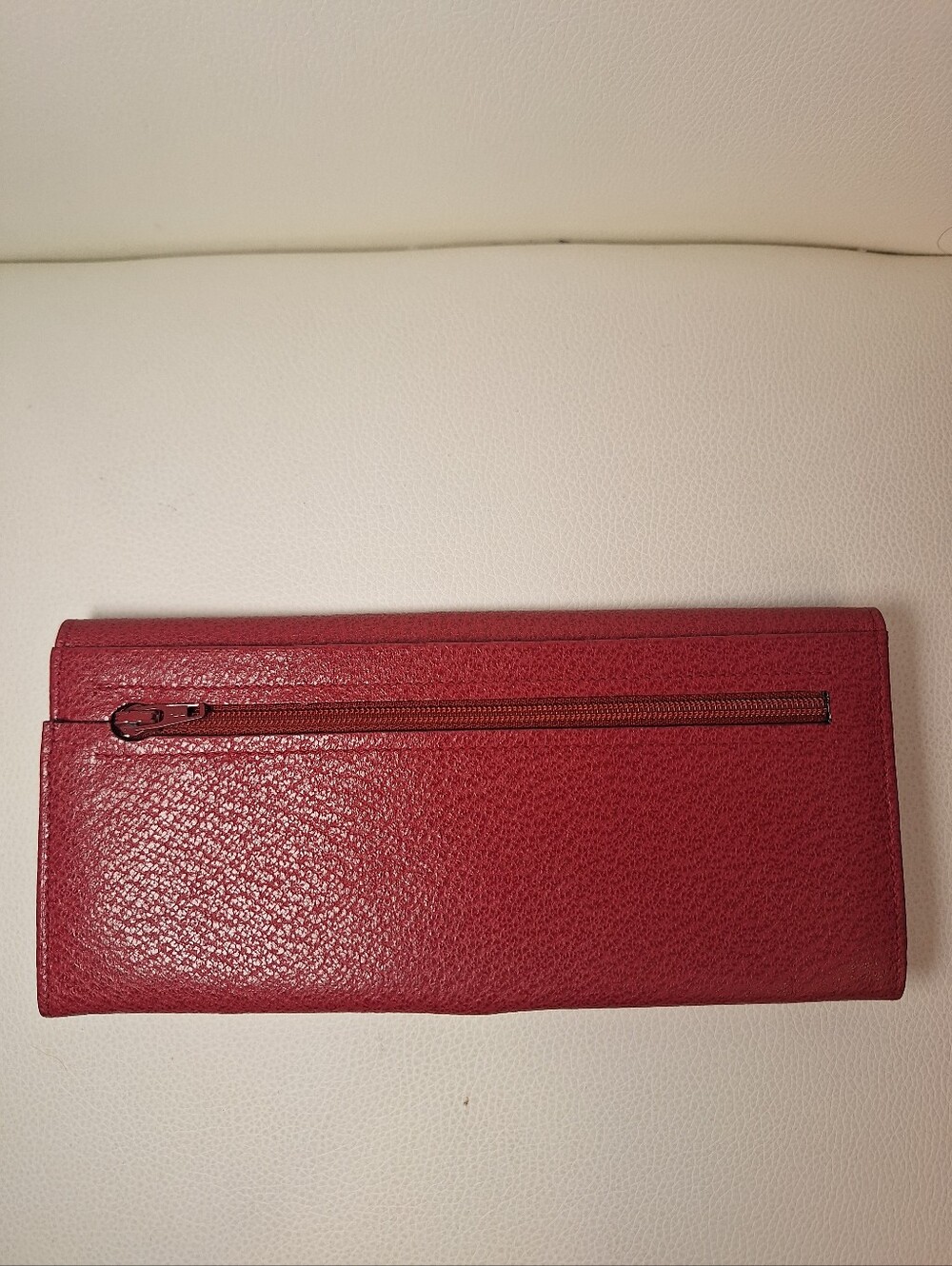 Gucci Red Leather Long Slim Wallet EUC - Picture 6 of 8